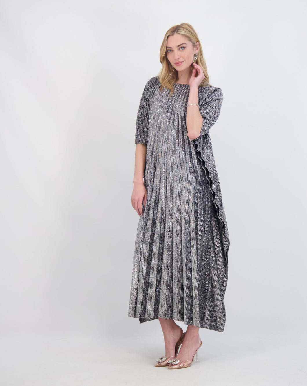 Shimmer Pleated Dress