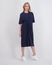 Load image into Gallery viewer, T-shirt Knot Dress in Navy
