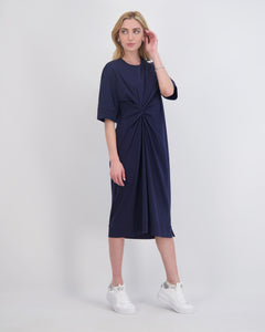 T-shirt Knot Dress in Navy