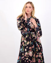 Load image into Gallery viewer, *FINAL SALE*   Velvet Wrap Dress is Small Floral
