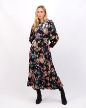 Load image into Gallery viewer, *FINAL SALE*   Velvet Wrap Dress is Small Floral
