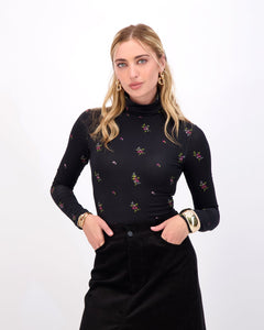 *FINAL SALE* Floral Turtleneck