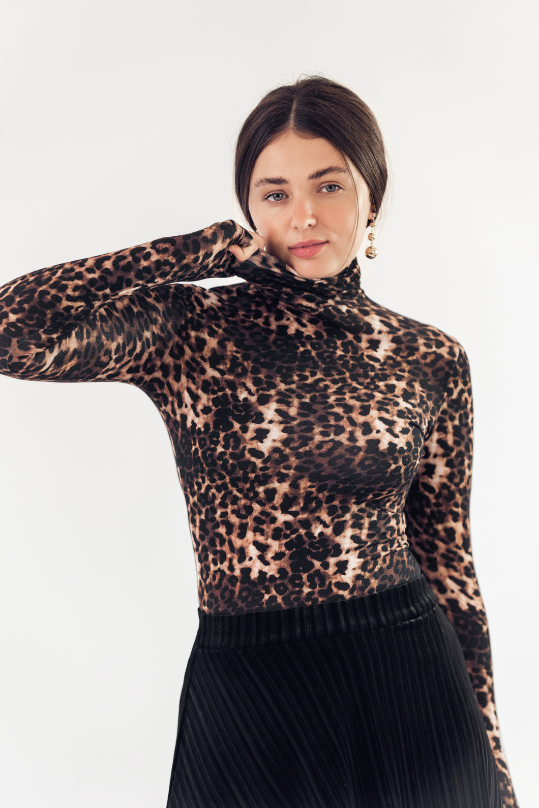 **FINAL SALE** Leopard Turtleneck