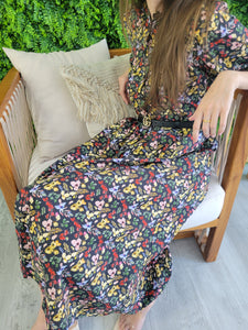 **FINAL SALE** Floral Cotton Button Down Dress Multi