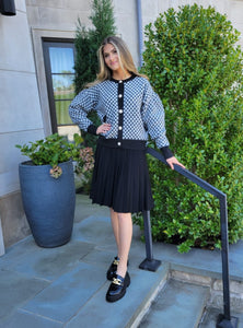 **FINAL SALE** Chunky Knit Houndstooth Sweater